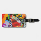 Mod Blumenpfeife abstrakt Gepäckanhänger (Vorderseite horizontal)