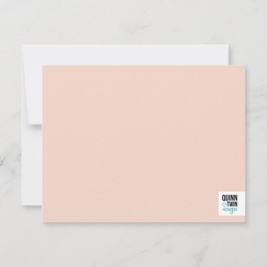 Mod Blush Border Mitteilungskarte (Rückseite)