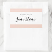 Mod Blush Border Rechteckiger Aufkleber (Tasche)