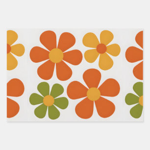 Mod Blütendesign Geschenkpapier Set