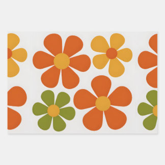 Mod Blütendesign Geschenkpapier Set
