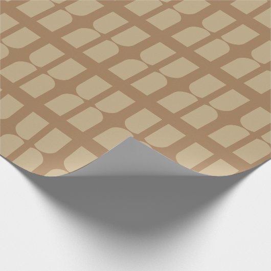 Mod Boho Neutral Arch Muster Mitte des Jahrhundert Geschenkpapier (Ecke)