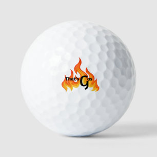 Mod, Bold, Orange & Yellow Flame Graphic Golf Ba Golfball