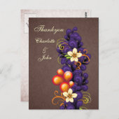 Mod braun lila Danke, Karten (Vorne/Hinten)