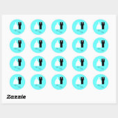 Mod Bride & Groom Siegel Sticker (Blatt)