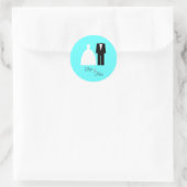 Mod Bride & Groom Siegel Sticker (Tasche)