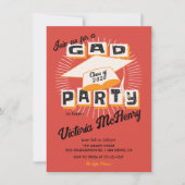 Mod Bright Bold Graduation Party Cap Einladung (Vorderseite)