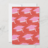 Mod Bright Bold Graduation Party Cap Einladung (Rückseite)