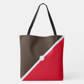 Mod Bright Red Cocoa Brown Diagonal Color Block Tasche (Rückseite)