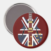 Mod Brit Pop Art Gitarre Kühlschrank Magnet (Vorderseite/Rückseite)