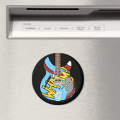 Mod Brit Pop Art Gitarre Kühlschrank Magnet (In Situ (Geschirrspüler))