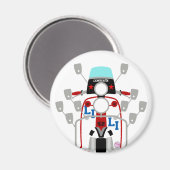 Mod Brit Pop Art Scooter Magnet (Vorderseite/Rückseite)