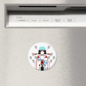 Mod Brit Pop Art Scooter Magnet (In Situ (Geschirrspüler))