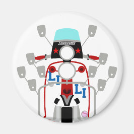 Mod Brit Pop Art Scooter Magnet