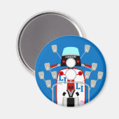 Mod Brit Pop Art Scooter Magnet (Vorderseite/Rückseite)