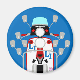 Mod Brit Pop Art Scooter Magnet