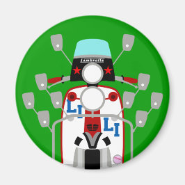 Mod Brit Pop Art Scooter Magnet