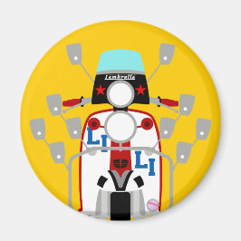 Mod Brit Pop Art Scooter Magnet