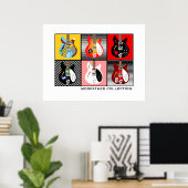 Mod Brit Pop Elektrogitarrenkollektion Poster (Heimbüro)