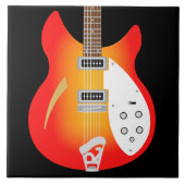 Mod-Brite-Pop-Kunst Ricky Gitarre Fliese (Vorderseite)