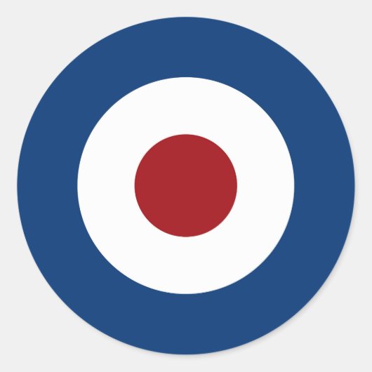 Mod Bullseye-Bogenziel Runder Aufkleber (Vorderseite)