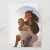 MOD Calligraphy w Duo Foto Save the Date Arc Einladung (Rückseite)