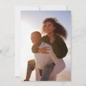 MOD Calligraphy w Duo Foto Save the Date Einladung (Rückseite)