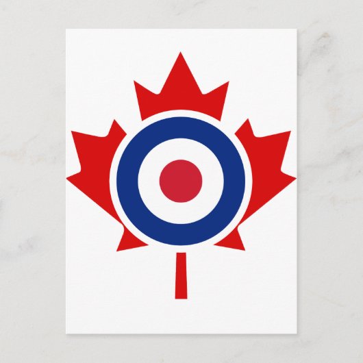 Mod Canada Curling Hockey Target Roundel Postkarte (Vorderseite)