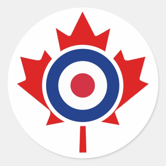 Mod Canada Curling Hockey Target Roundel Runder Aufkleber (Vorderseite)