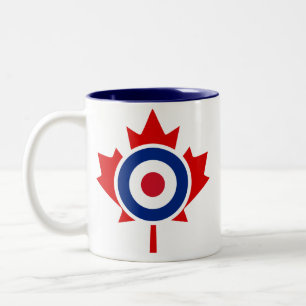 Mod Canada Curling Hockey Target Roundel Zweifarbige Tasse