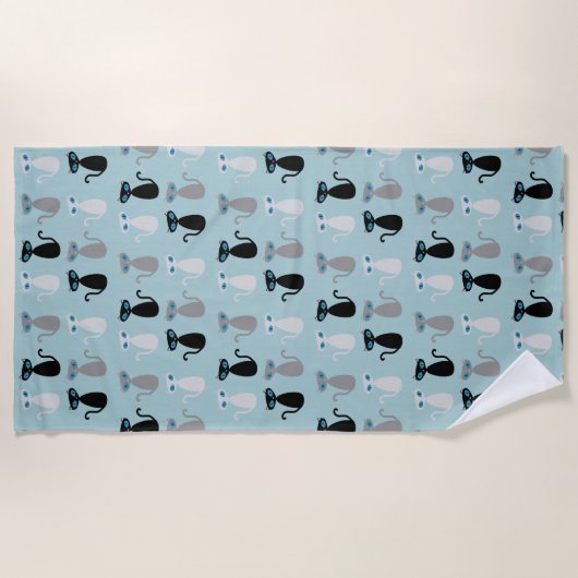 Mod Cat Beach Handtuch (Vorderseite)