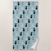 Mod Cat Beach Handtuch (Vorderseite)