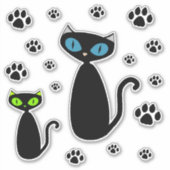 Mod Cat Stickers Aufkleber (Vorderseite)