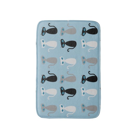 Mod Cats Bath Mat Badematte (Vorderseite Vertikal)