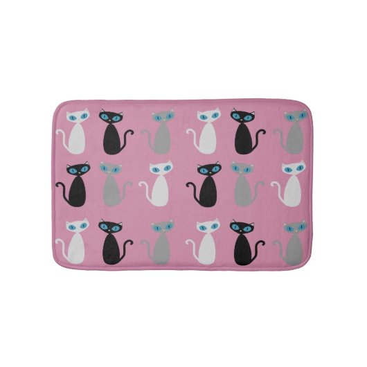 Mod Cats Custom Color Bath Mat Badematte (Vorderseite)