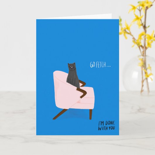 Mod Cats - Go Fetch Karte (Gelbe Blume)