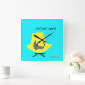 Mod Cats - Was ist nicht zu Liebe? Quadratische Wanduhr (Zuhause)