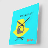 Mod Cats - Was ist nicht zu Liebe? Quadratische Wanduhr (Winkel)