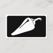 Mod Chili Pfeffer : Schwarzweiß Visitenkarte (Rückseite)