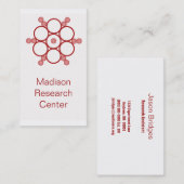 Mod Circles Business Card, Red Visitenkarte (Vorne/Hinten)