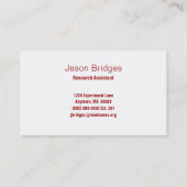 Mod Circles Business Card, Red Visitenkarte (Rückseite)