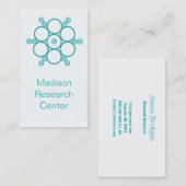 Mod Circles Business Card, Türkis Visitenkarte (Vorne/Hinten)
