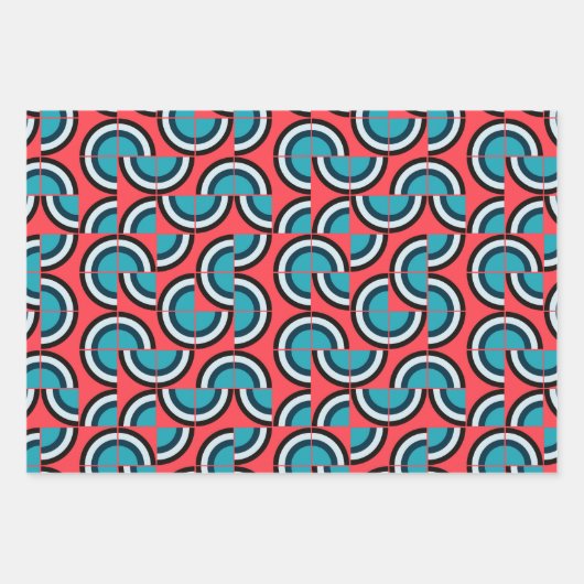 Mod-Circles des mittleren Jahrhunderts Geschenkpapier Set (Vorderseite 3)