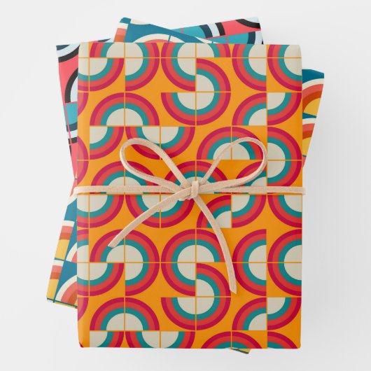 Mod-Circles des mittleren Jahrhunderts Geschenkpapier Set (Beispiel)