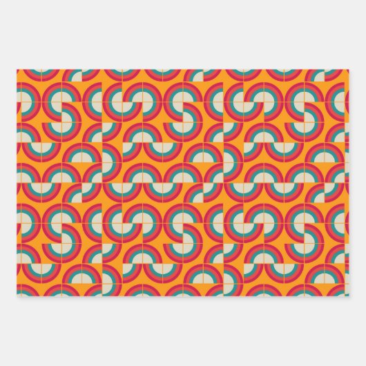 Mod-Circles des mittleren Jahrhunderts Geschenkpapier Set (Vorderseite)