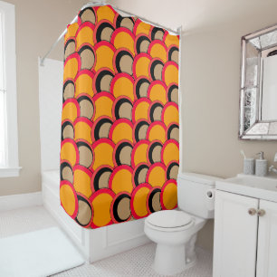 Mod Circles Orange Duschvorhang