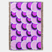 Mod Circles Pink und Lila Decke (Vorderseite Vertikal)