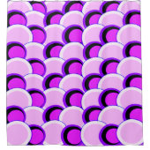 Mod Circles Pink und Lila Duschvorhang (Vorderseite)
