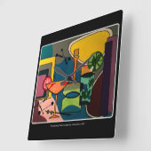 "Mod Cocktails" aus dem Mittelalter auf einem Bild Quadratische Wanduhr (Winkel)