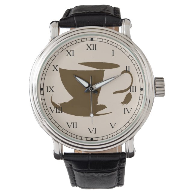 Mod Coffee Cup Watch Armbanduhr (Vorderseite)